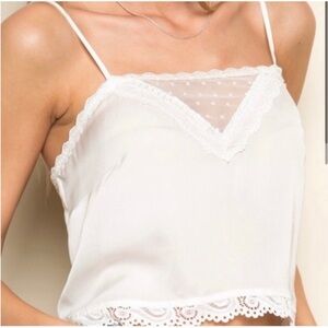 NWOT Vintage Brandy Melville Cream Lace Cami Top